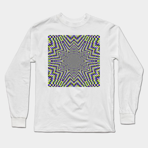 Optical art, moving pattern illusion Long Sleeve T-Shirt by rastyrcom